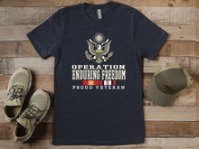 Load image into Gallery viewer, Veteran Eagle - Enduring Freedom T-shirt
