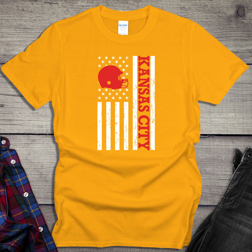 Kansas City Football Flag T-shirt