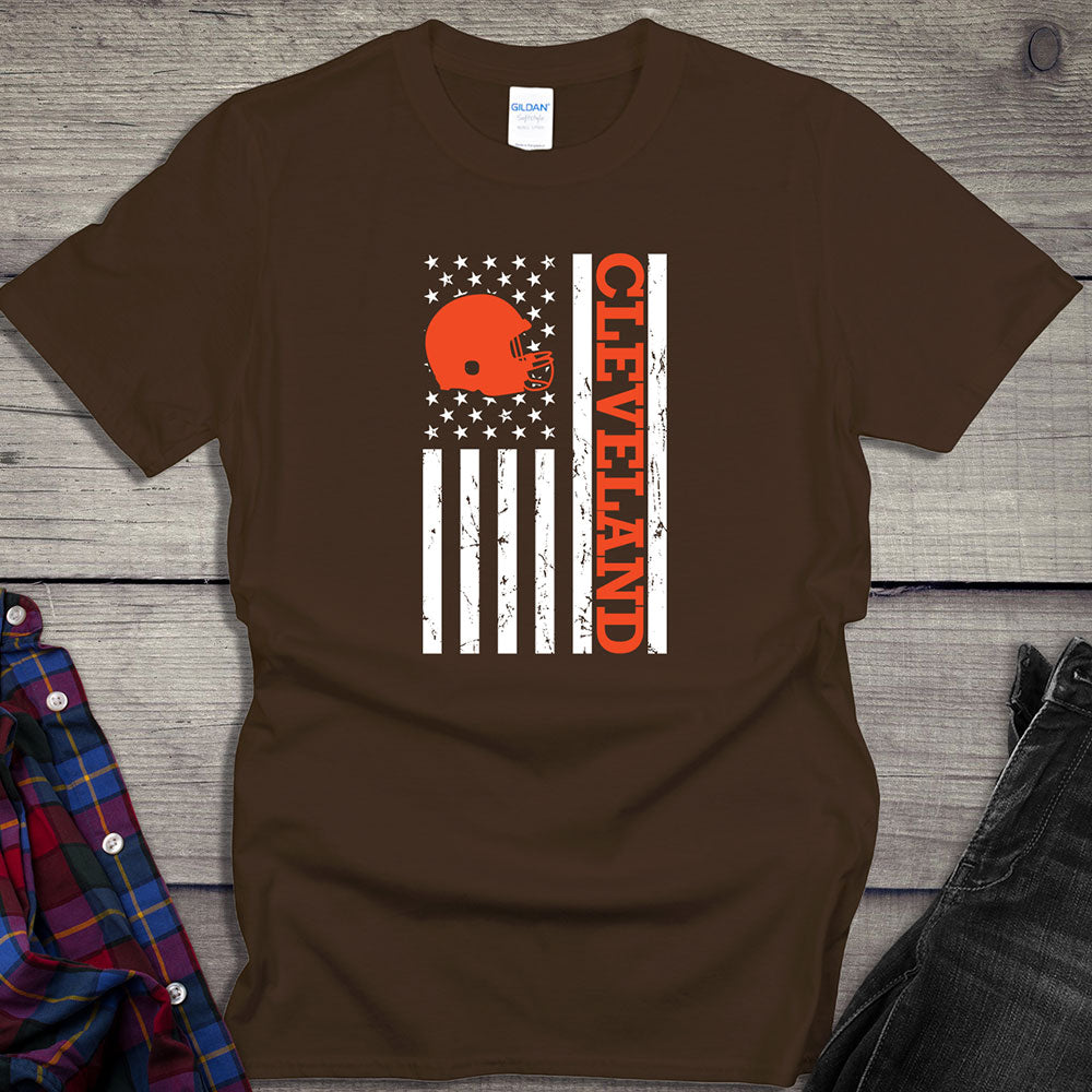 Cleveland Football Flag T-shirt