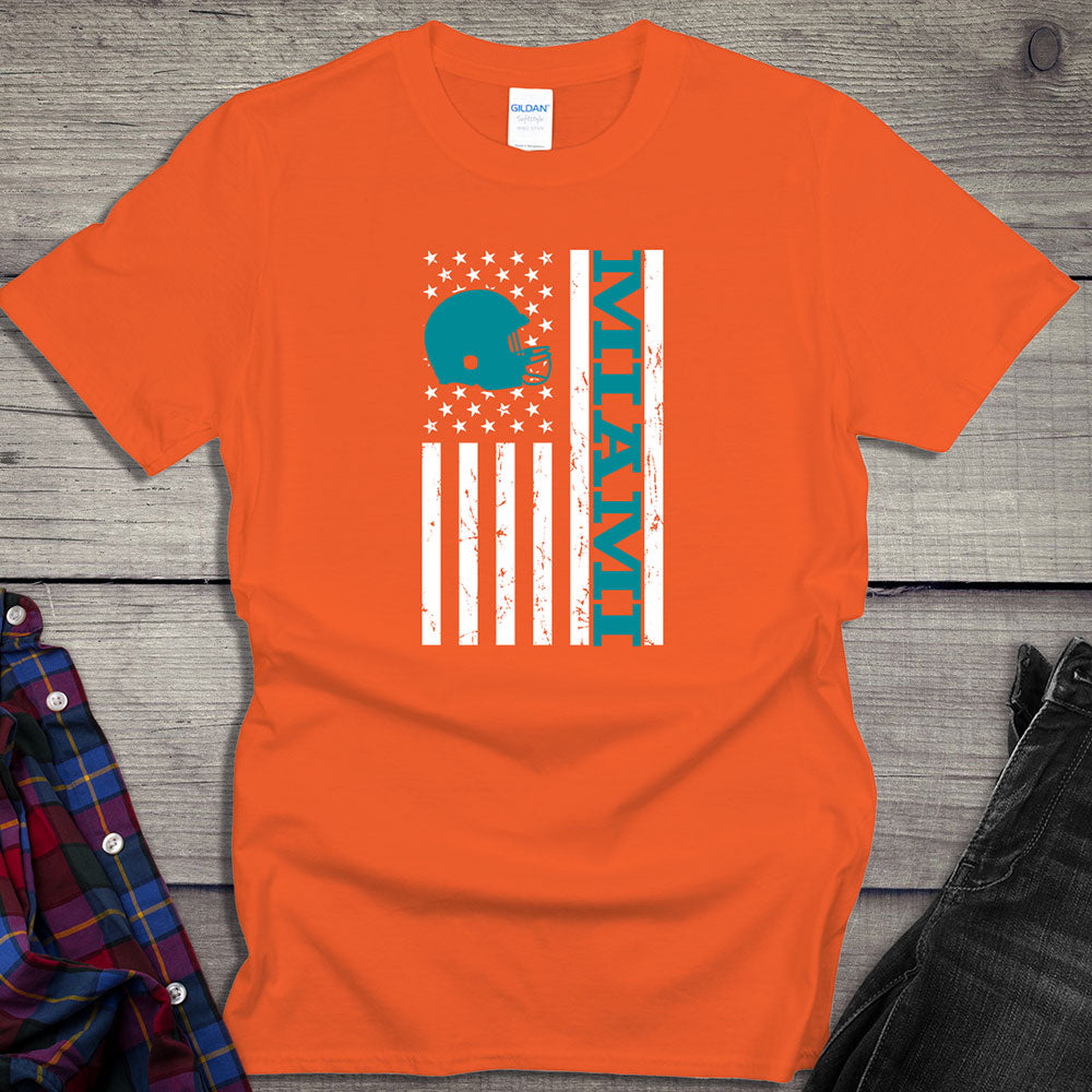 Miami Football Flag T-shirt