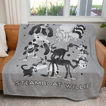 Load image into Gallery viewer, 50&quot; x 60&quot; Steamboat Willie Timeless Classic Plush Minky Blanket
