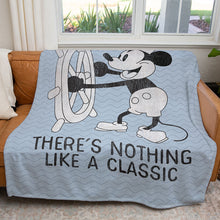Load image into Gallery viewer, 50&quot; x 60&quot; Steamboat Willie Nothing Like A Classic Plush Minky Blanket
