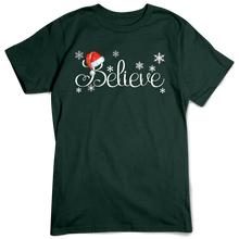 Load image into Gallery viewer, Christmas T-shirt, Believe Santa
