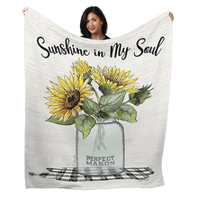 Load image into Gallery viewer, 50&quot; x 60&quot; Sunshine Soul Plush Minky Blanket

