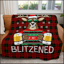 Load image into Gallery viewer, 50&quot; x 60&quot; Blitzened Plush Minky Blanket
