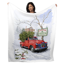 Load image into Gallery viewer, 50&quot; x 60&quot; Christmas Tree Plush Minky Blanket
