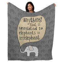 Load image into Gallery viewer, 50&quot; x 60&quot; Irrelephant Plush Minky Blanket
