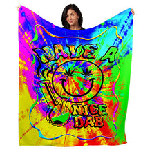 Load image into Gallery viewer, 50&quot; x 60&quot; Have a Nice Dab Plush Minky Blanket
