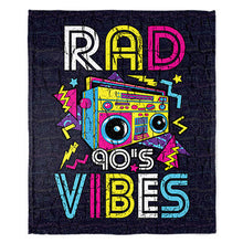 Load image into Gallery viewer, 50&quot; x 60&quot; Rad 90s Vibes Plush Minky Blanket
