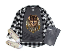 Load image into Gallery viewer, Southwest T-Shirt, Wolf Dreamcatcher Tee
