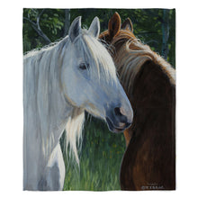 Load image into Gallery viewer, Horse Whispering 50&quot; x 60&quot; Fleece Blanket
