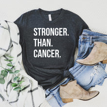 Load image into Gallery viewer, Stronger Than Cancer T-shirt, Cancer Awareness Tee
