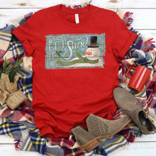 Load image into Gallery viewer, Let It Snowman T-shirt, Christmas Tee
