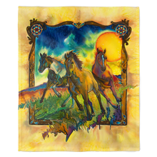 Load image into Gallery viewer, 50&quot; x 60&quot; Freedom Horses Plush Minky Blanket
