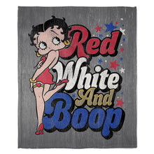 Load image into Gallery viewer, 50&quot; x 60&quot; Red White &amp; Boop Plush Minky Blanket
