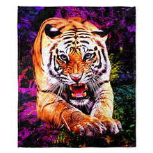 Load image into Gallery viewer, 50&quot; x 60&quot; Tiger Jungle Plush Minky Blanket
