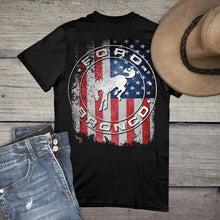 Load image into Gallery viewer, Bronco American Flag T-Shirt
