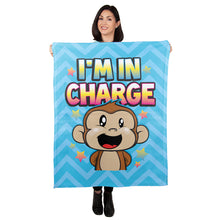 Load image into Gallery viewer, 30&quot; x 40&quot; I&#39;m in Charge Baby Minky Blanket
