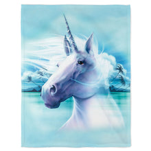 Load image into Gallery viewer, 30&quot; x 40&quot; Unicorn Baby Minky Blanket

