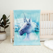 Load image into Gallery viewer, 30&quot; x 40&quot; Unicorn Baby Minky Blanket
