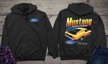 Load image into Gallery viewer, Ford Yellow Mustang Horsepower Hoodie
