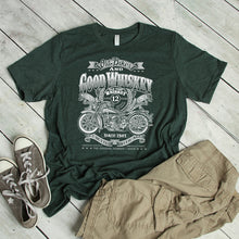 Load image into Gallery viewer, Motorcycle T-shirt, Good Whiskey
