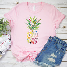Load image into Gallery viewer, Floral T-shirt, Patterned Pineapple
