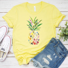 Load image into Gallery viewer, Floral T-shirt, Patterned Pineapple
