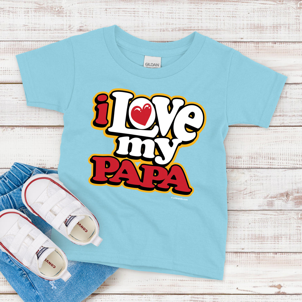 Kids T-Shirt, I Love My Papa