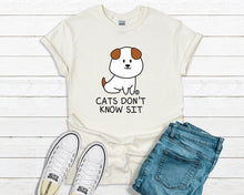 Load image into Gallery viewer, Todd Goldman Art Cats Don&#39;t Know Sit T-Shirt
