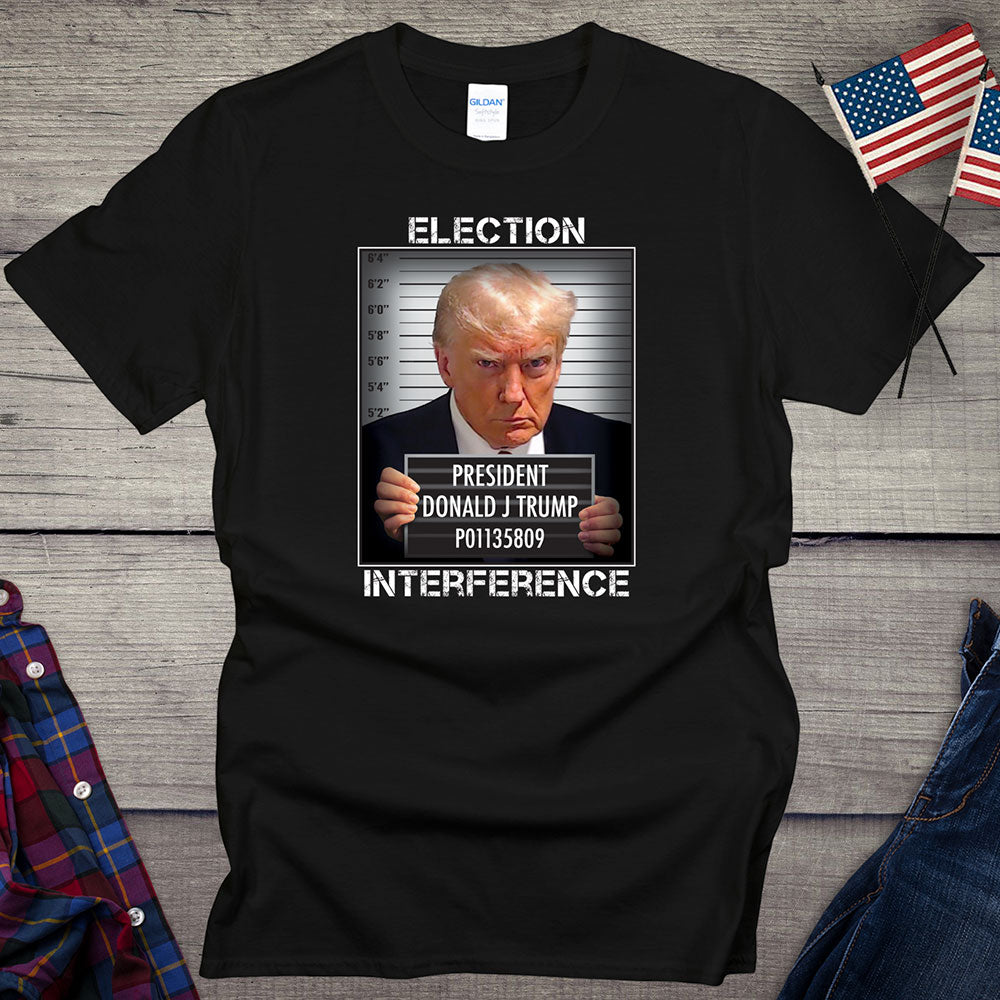 Trump Mugshot T-shirt, Donald Trump Election Interference Tee, Free President Trump Mug Shot Shirt, MAGA, Pro-Trump