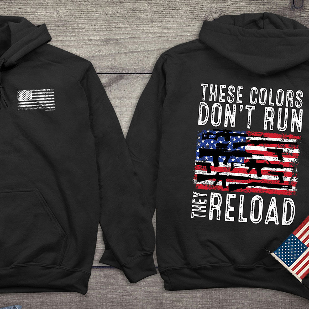 Don't Run Gun Flag Hooded Sweatshirt
