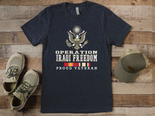 Load image into Gallery viewer, Veteran Eagle - Iraqi Freedom T-shirt
