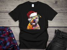 Load image into Gallery viewer, Christmas Pitbull T-shirt
