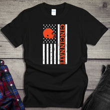 Load image into Gallery viewer, Cincinnati Football Flag T-shirt
