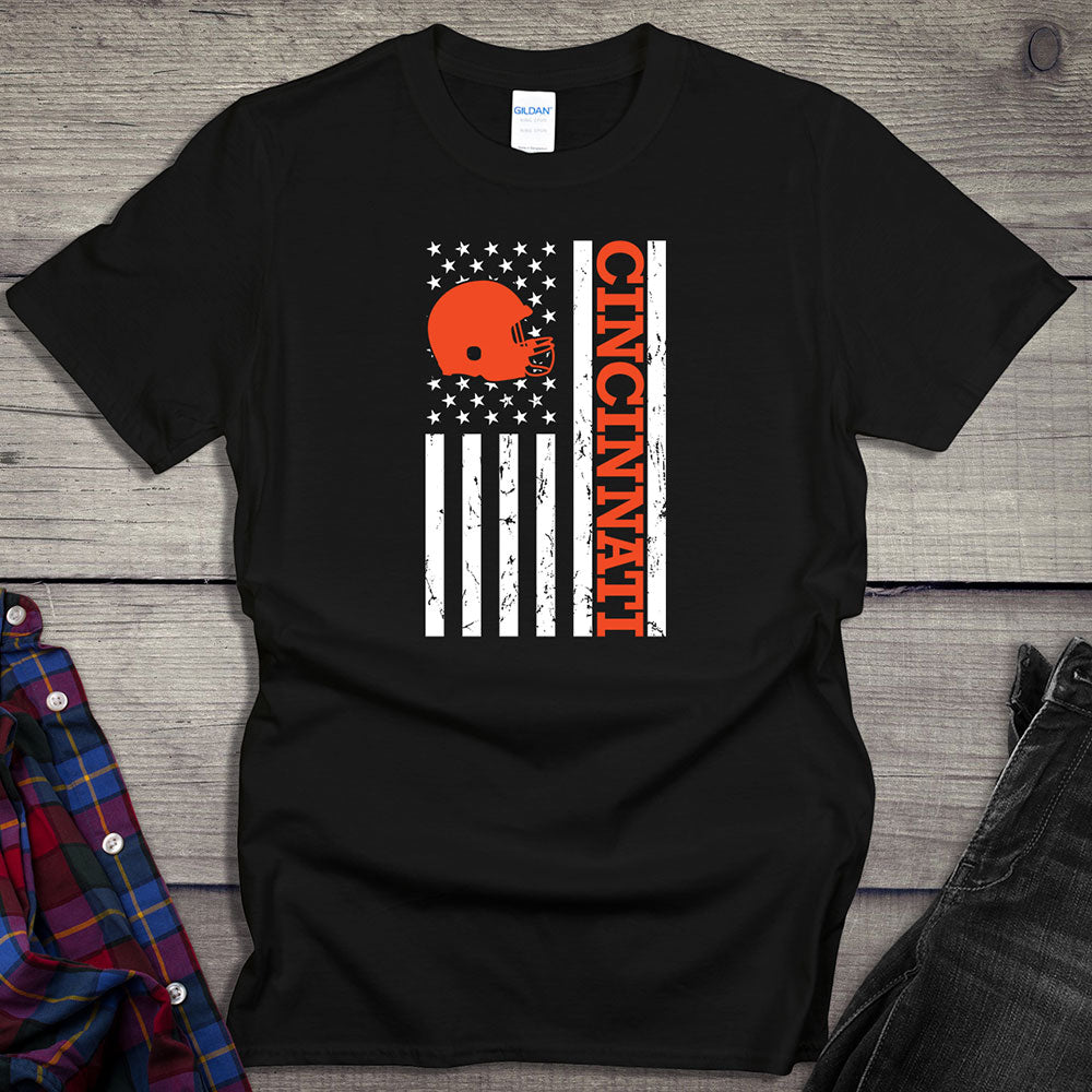 Cincinnati Football Flag T-shirt