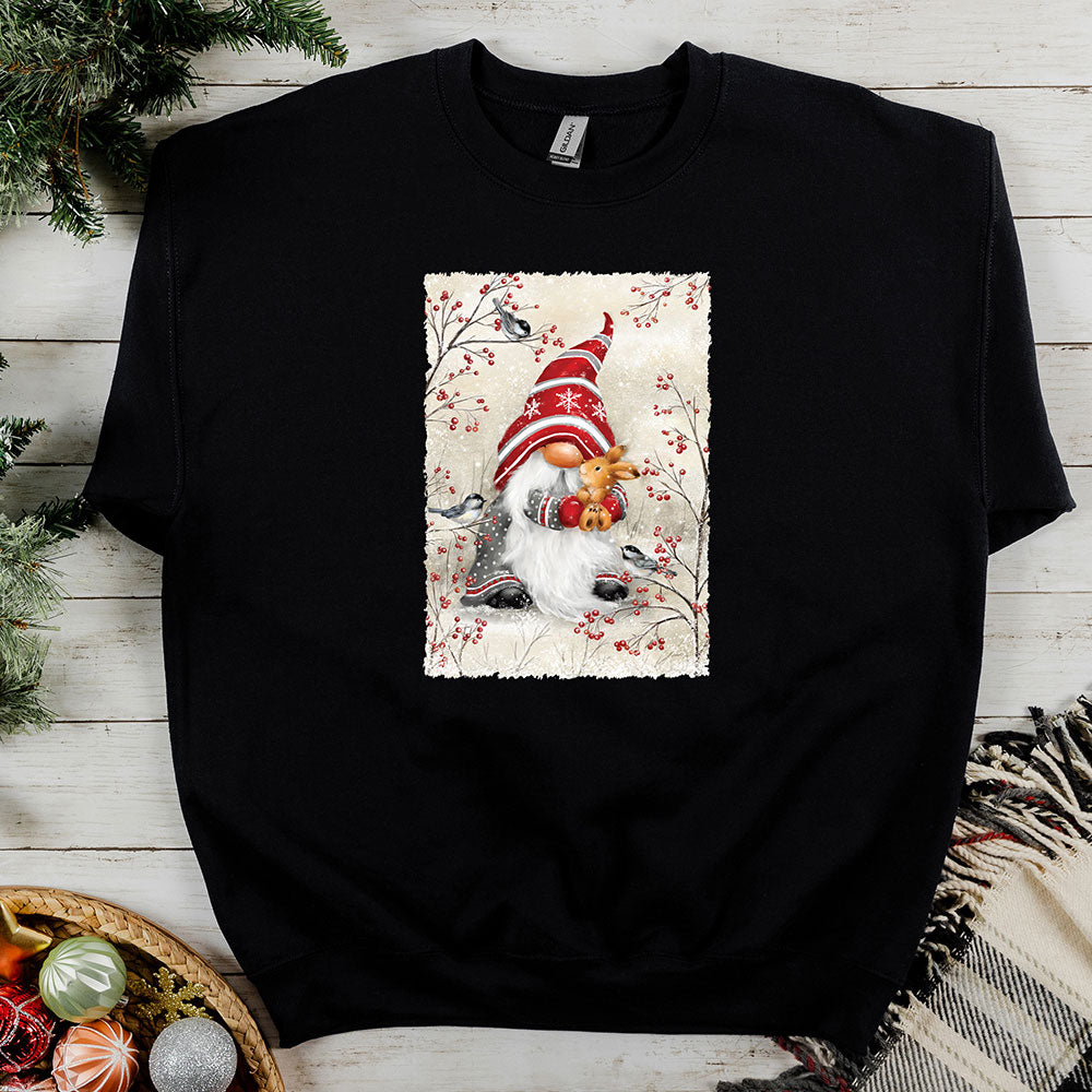 Gnome Hugging Rabbit Sweatshirt