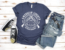 Load image into Gallery viewer, 2nd Amendment T-Shirt, American Liberty Tee, Right to Bear Arms Shirt, Constitution, Guns, America
