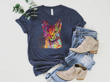 Load image into Gallery viewer, Neon Abyssinian Cat T-shirt
