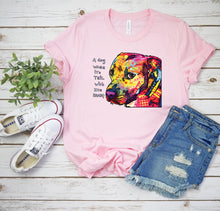 Load image into Gallery viewer, Neon Gratitude Pit Bull Dog T-shirt
