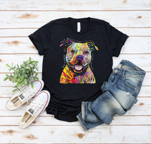 Load image into Gallery viewer, Neon Beware Of Pit Bulls Dog Breed T-shirt
