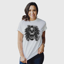 Load and play video in Gallery viewer, Adult Unisex Rasta Skull Solar Tee
