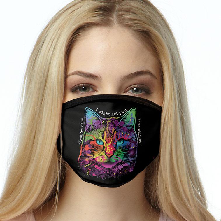 Cat FACE Covering Live With Me Colorful Cover Your Face Masks