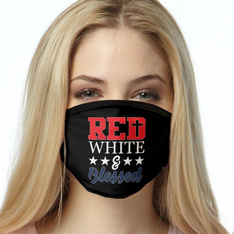 Red White & Blessed FACE MASK Cover Your Face Masks