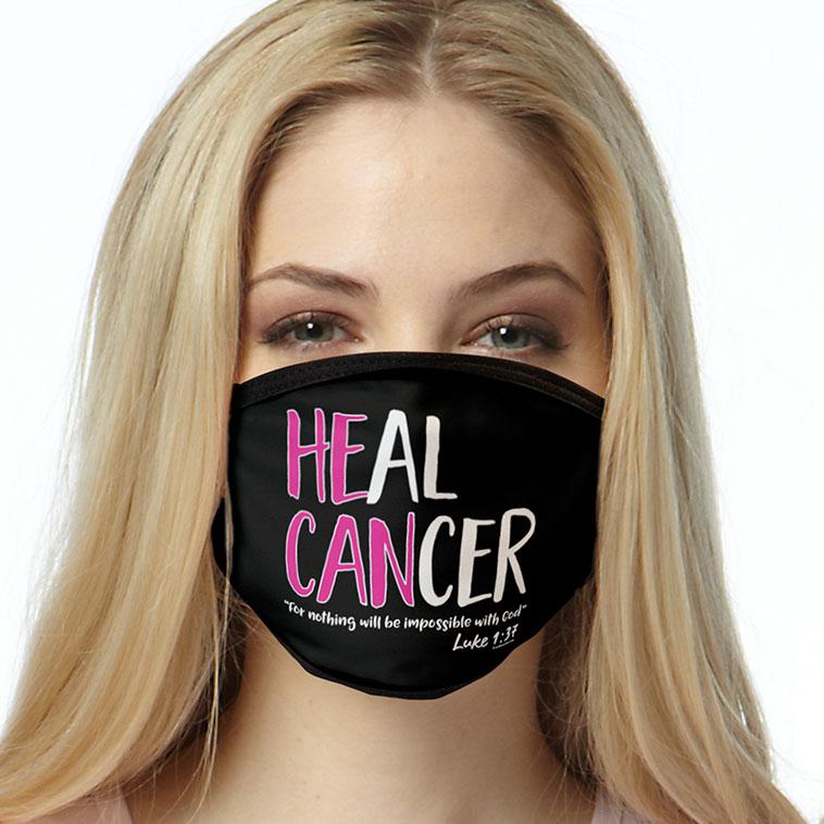 Heal Cancer FACE MASK Cancer Awareness Face Covering