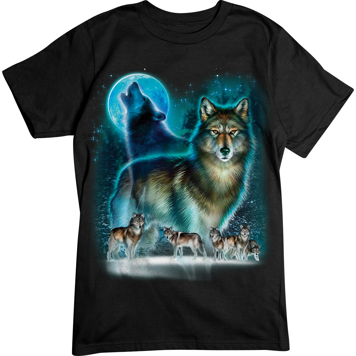 Wolf Moon Silhouette, T-Shirt