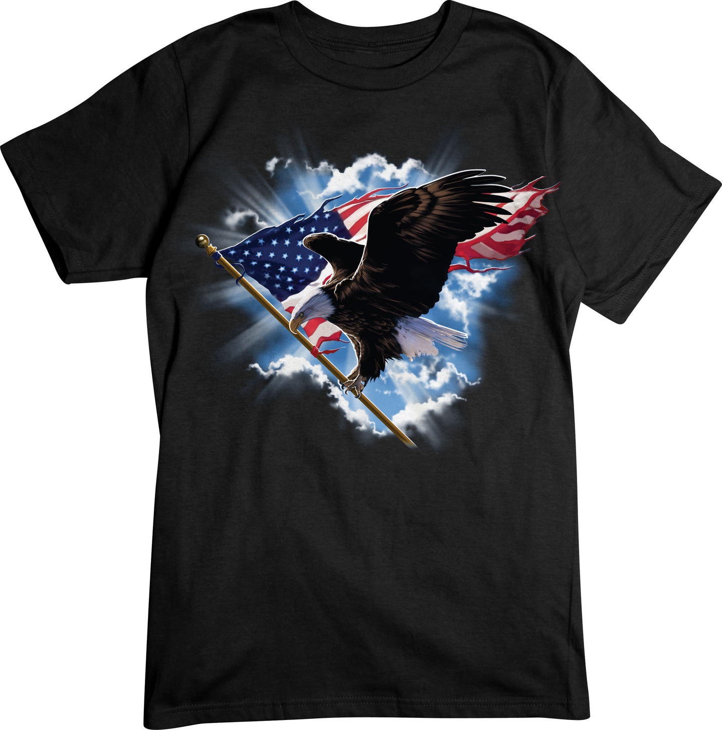 American Flag T-shirt, American Eagle Flying
