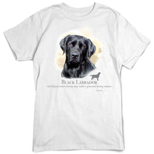 Load image into Gallery viewer, Black Lab Labrador Retriever Dog Breed Portrait T-Shirt
