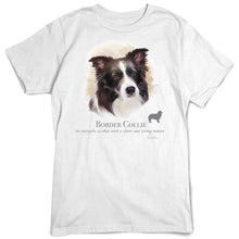 Load image into Gallery viewer, Border Collie Dog Breed Portrait  T-Shirt
