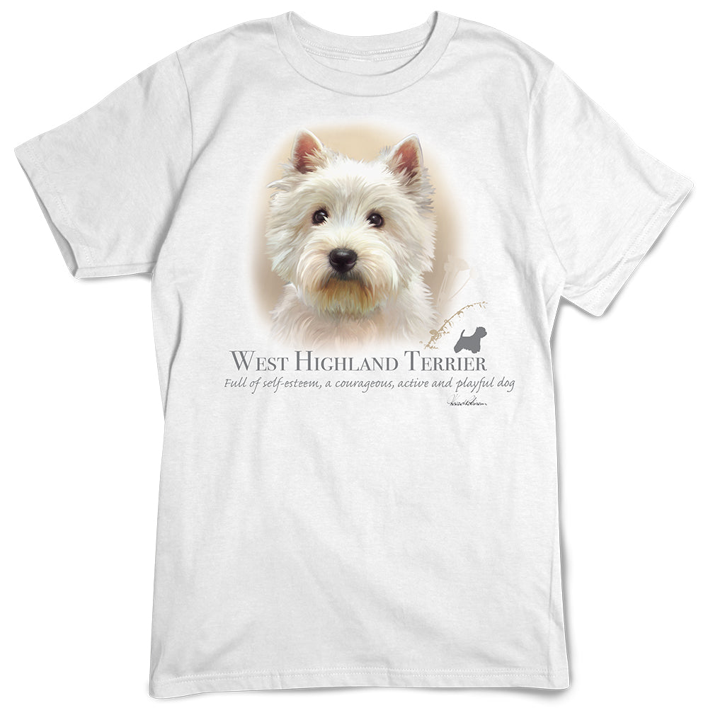West Highland Terrier Dog Breed Portrait T-Shirt